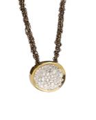 Antonini 18k Yellow Gold Matera Silvermist Diamond Pendant Necklace, 16