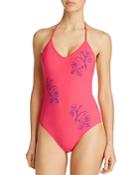 Vilebrequin Placed Embroidered Cockatoo One Piece Swimsuit