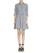 Maje Richy Belted Shirt Dress