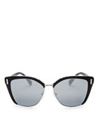 Prada Women's Mirrored Cat Eye Sunglasses, 55mm