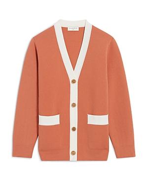 Sandro Deborah Contrast Trim Cardigan