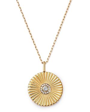 Adina Reyter 14k Yellow Gold Rays Diamond Large Pendant Necklace, 20