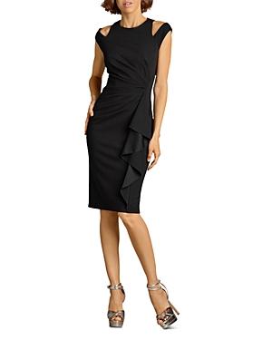 Tadashi Shoji Cold Shoulder Crepe Dress