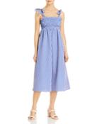 Ava & Esme Seersucker Long Midi Bow Tied Dress (58% Off) - Comparable Value $118