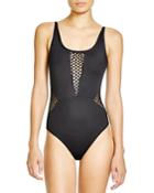 La Blanca Meshed Up Maillot One Piece Swimsuit