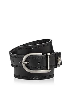 Versace Jeans Couture Men's Topstitch Leather Belt