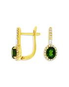 Bloomingdale's Oval Citrine & Diamond Leverback Earrings In 14k Yellow Gold - 100% Exclusive