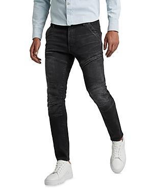 G-star Raw Rackam 3d Stretch Skinny Fit Jeans In Worn In Black Onyx