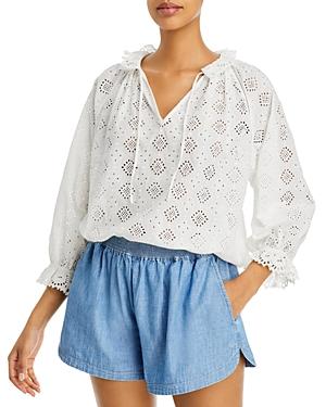 Vanessa Bruno Tahir Broderie Anglaise Peasant Blouse