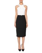 Ted Baker Rayald Twist-neck Belted Pencil Dress