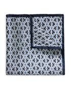 Eton Silk Geometric Floral Pocket Square