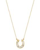 Adina Reyter 14k Yellow Gold Diamond Horseshoe Pendant Necklace, 16