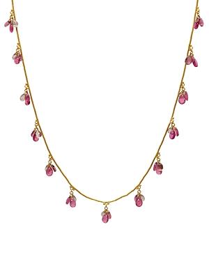 Gurhan 24k/18k Yellow Gold Mixed Stone Briolette Necklace, 16-18