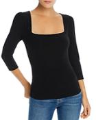 7 For All Mankind Square Neck Knit Top