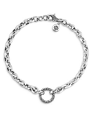 John Hardy Sterling Silver Classic Chain Amulet Connector Small Chain Bracelet