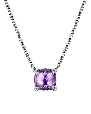 David Yurman Chatelaine Pendant Necklace With Amethyst And Diamonds, 18