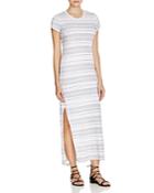 Sundry Thin Stripe Slit Maxi Dress