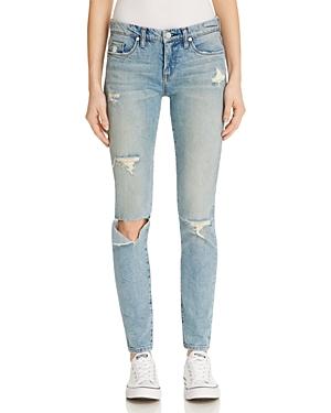 Blanknyc Destructed Skinny Jeans In Skinny Dipper