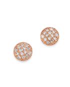 Moon & Meadow Diamond Circle Stud Earrings In 14k Rose Gold, 0.08 Ct. T.w. - 100% Exclusive