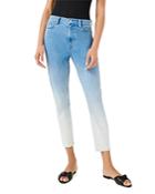 7 For All Mankind Skinny Ankle Jeans In Ombre Sunstripe