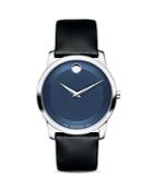 Movado Museum Classic Watch With Leather Strap, 40mm