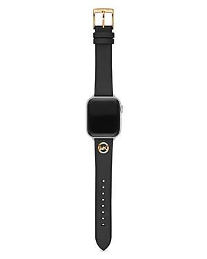 Michael Kors Apple Watch Black Leather Strap