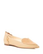 Isa Tapia Clement Suede And Patent Leather Heart Pointed Toe Flats