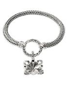 John Hardy Sterling Silver Classic Chain Interchangeable Ring & Bow Charm Bracelet