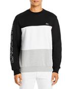 Lacoste Lettered Colorblock Fleece Sweatshirt