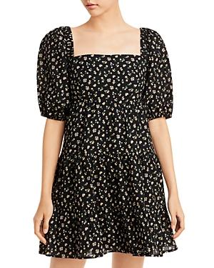 Wayf Windham Printed Puff Sleeve Dress
