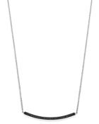 Bloomingdale's Black Diamond Bar Necklace In 14k White Gold, 0.25 Ct. T.w. - 100% Exclusive