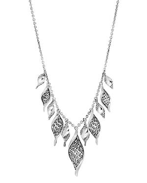 John Hardy Sterling Silver Classic Chain Wave Frontal Necklace, 16