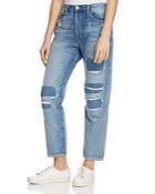 Frame Le Original Distressed Straight-leg Jeans In Farris
