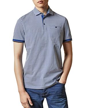 Ted Baker Bagin Cotton Geo Print Polo