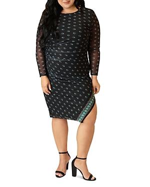 Maree Pour Toi Plus Printed Ruched Dress