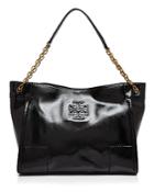 Tory Burch Britten Patent Slouchy Tote