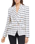 L'agence Kenzie Windowpane Blazer