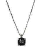 David Yurman Sterling Silver Chatelaine Pendant Necklace With Black Onyx & Diamonds, 18