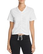 T By Alexander Wang Ruched Short Sleeve Tee