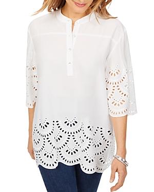 Foxcroft Bailey Scalloped Tunic