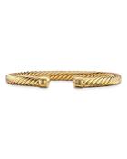 David Yurman 18k Yellow Gold Cable Cuff Bracelet