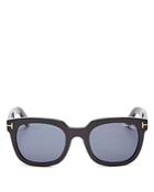 Tom Ford Campbell Square Sunglasses, 52mm