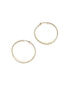 14k Hammered Yellow Gold Medium Twisted Hammered Hoop Earrings - 100% Exclusive