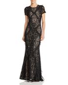 Bcbgmaxazria Embellished Lace Gown