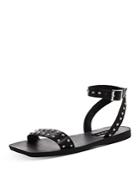 Aqua Women's Sophy Square Toe Studded Leather Sandals - 100% Exclusive