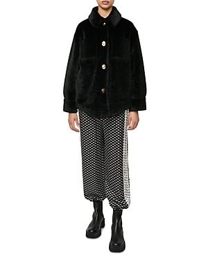 Maje Baleria Faux Fur Jacket