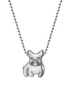 Alex Woo Sterling Silver French Bulldog Necklace, 16