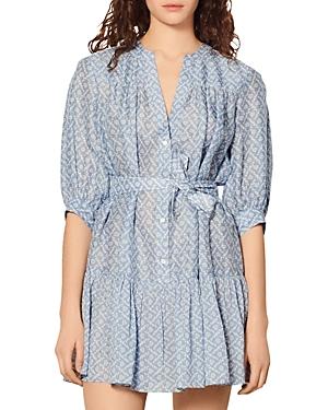 Sandro Emilion Tie Waist Dress