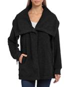 Bagatelle Faux Sherpa Drawstring Collar Jacket