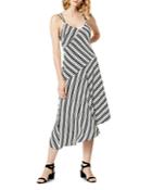 Karen Millen Asymmetric Striped Slip Dress